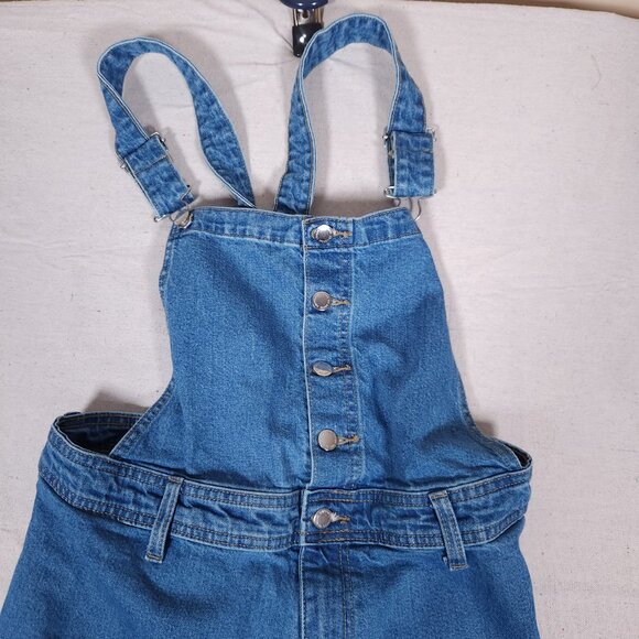 Universal Thread Denim Bib Overalls Womens 12 Jeans Wide Leg Countrycore Work - Picture 11 of 16